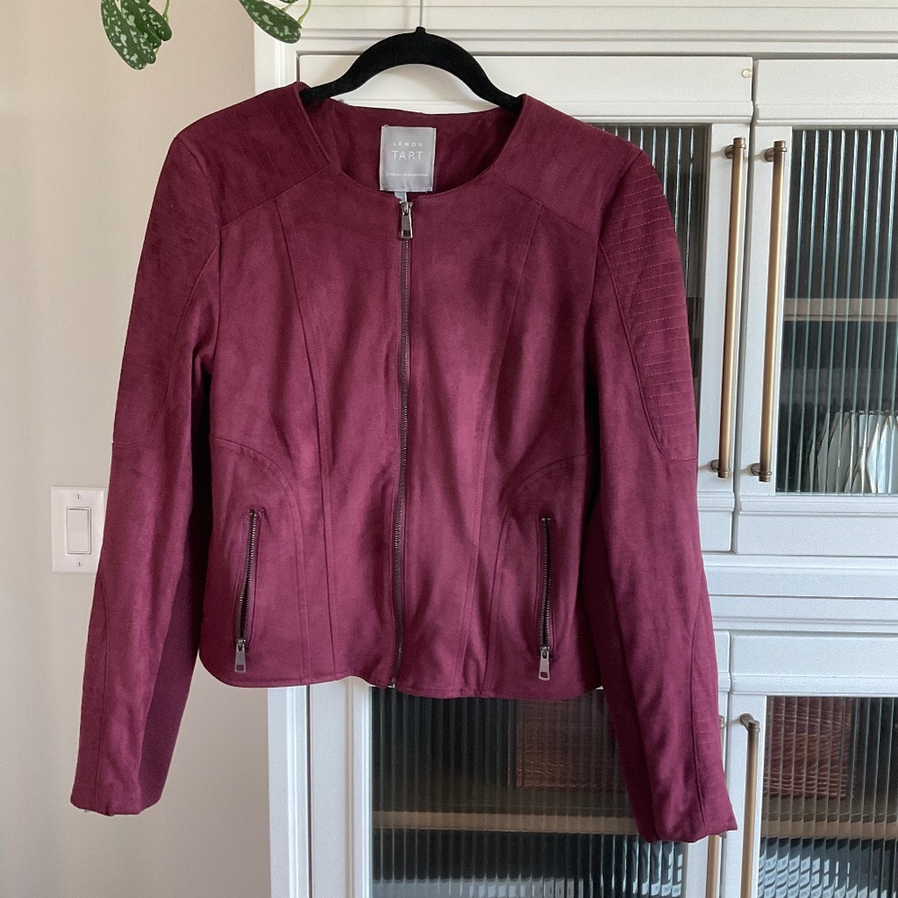 Faux Suede Moto Jacket - NWT